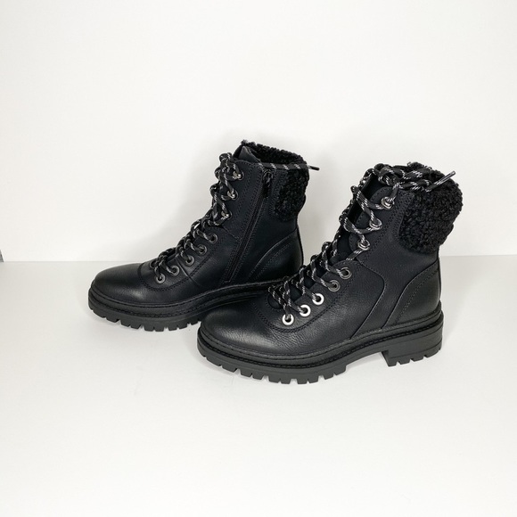 Steve Madden Keystone Faux Fur Trim Lace Up Boot - Picture 3 of 9